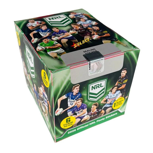 2026 NRL Rugby Stickers Collection Box 50 stickers Per Box - Sports Cards