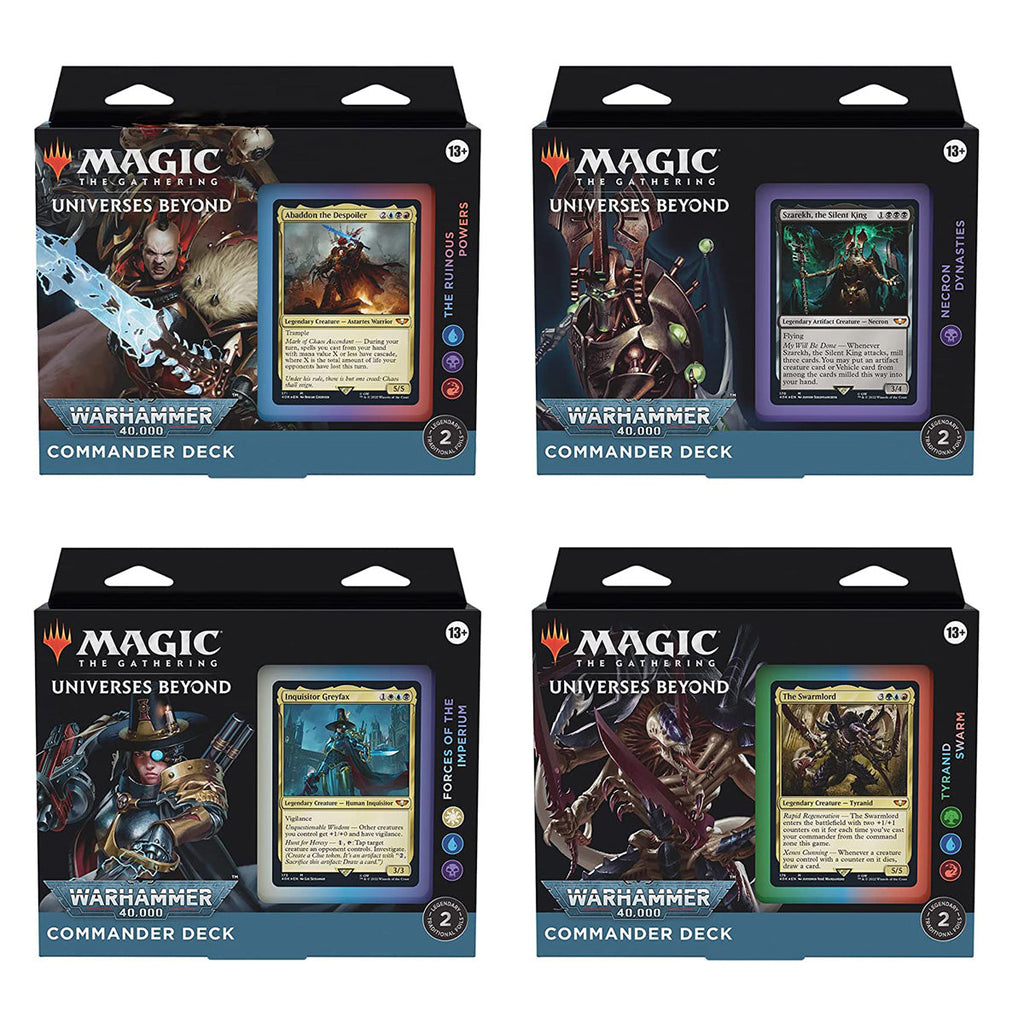Magic Warhammer 40K Universes Beyond Commander Decks Regular Edition (Set of 4) - Trading Card Games