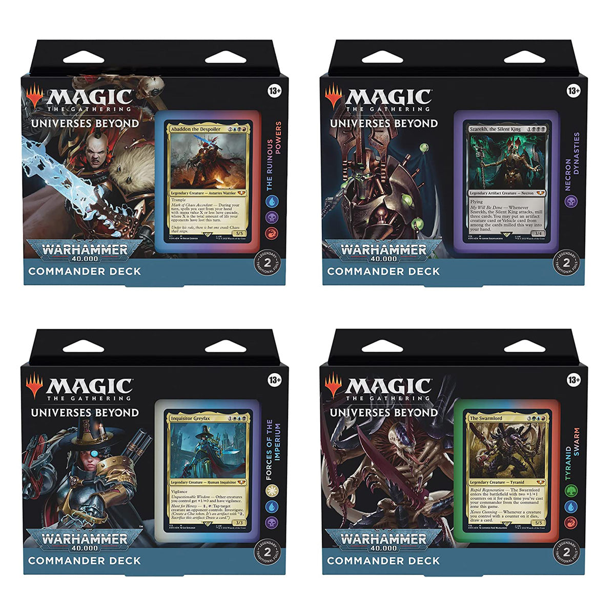 Magic Warhammer 40K Universes Beyond Commander Decks Regular Edition (Set of 4) - Trading Card Games