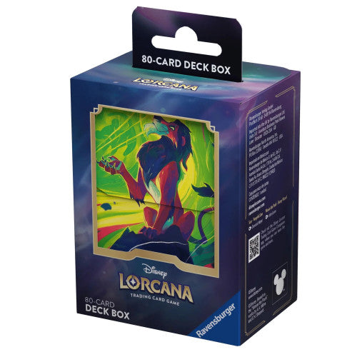 Disney Lorcana TCG Series 6 Azurite Sea Deck Box Scar Vengeful Lion - Deck Boxes
