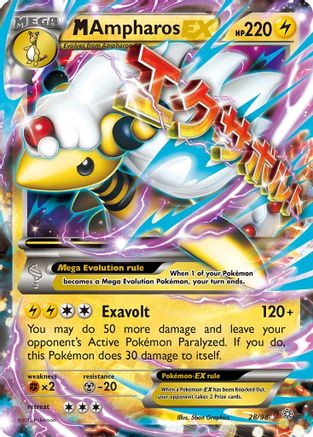 M Ampharos-EX 28/98 - Ancient Origins Holofoil - Single Cards