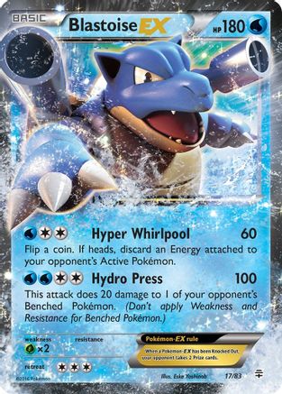 Blastoise-EX 17/83 - Generations Holofoil - Single Cards