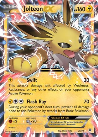 Jolteon-EX 28/83 - Generations Holofoil - Single Cards