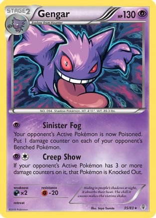 Gengar 35/83 - Generations Holofoil - Single Cards