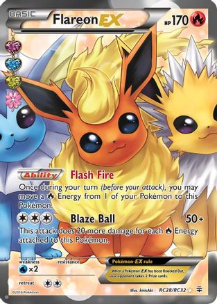 Flareon EX (Full Art) RC28/83 - Generations Holofoil - Single Cards