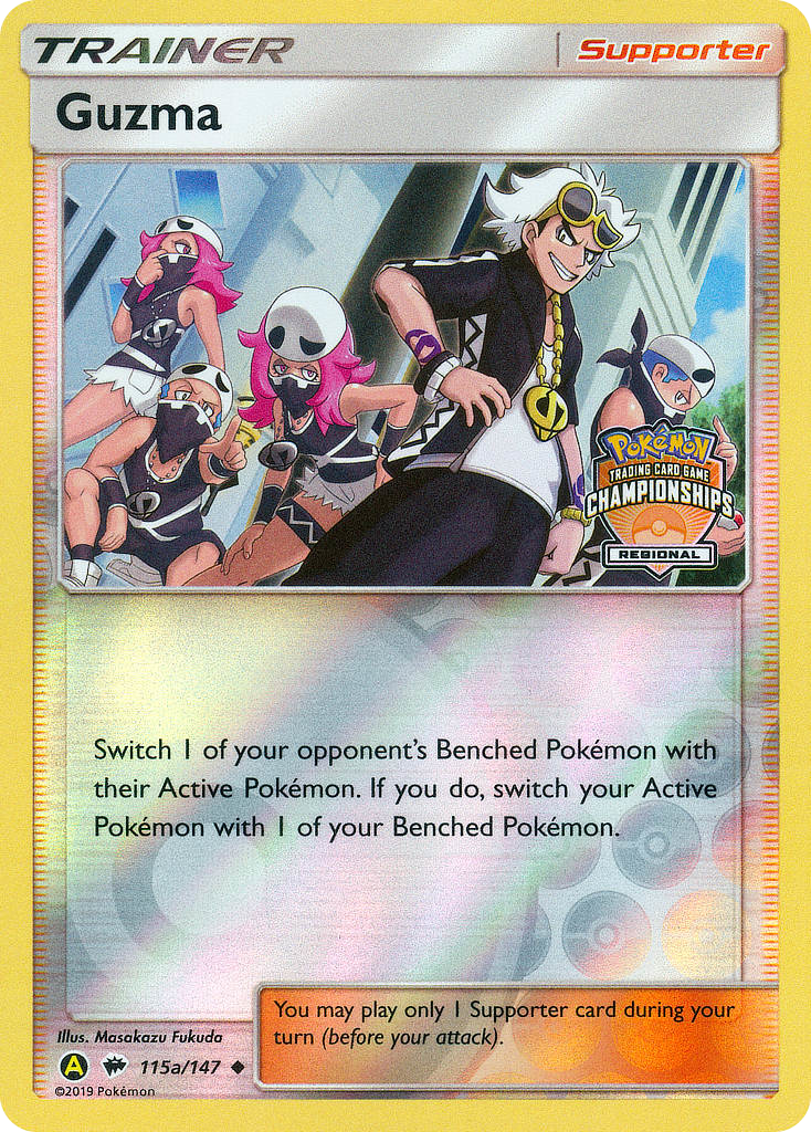 Guzma 115a/147 - Burning Shadows Reverse Pokemon Holofoil - Single Cards