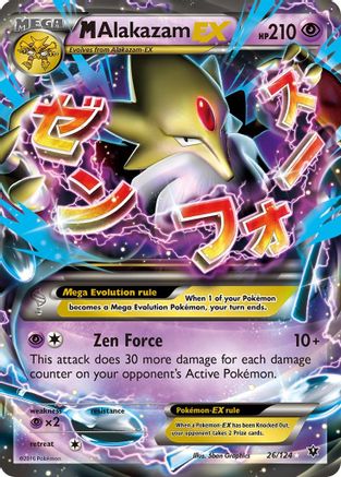 M Alakazam-EX 26/124 - Fates Collide Holofoil - Single Cards
