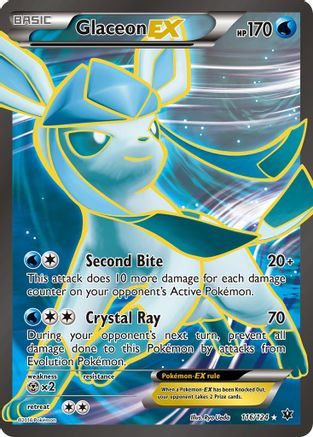 Glaceon EX (Full Art) 116/124 - Fates Collide Holofoil - Single Cards