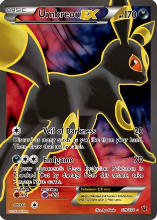 Umbreon-EX 119/124 - Fates Collide Holofoil - Single Cards