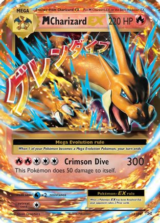 M Charizard-EX 13/108 - Evolutions Holofoil - Single Cards