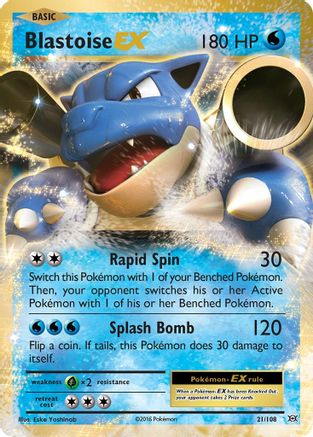 Blastoise-EX 21/108 - Evolutions Holofoil - Single Cards
