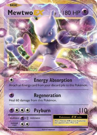 Mewtwo-EX 52/108 - Evolutions Holofoil - Single Cards