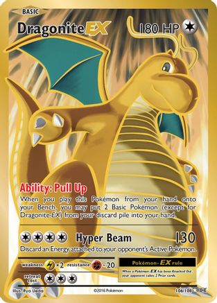 Dragonite EX (Full Art) 106/108 - Evolutions Holofoil - Single Cards