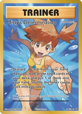 Misty's Determination 108/108 - Evolutions Holofoil - Single Cards