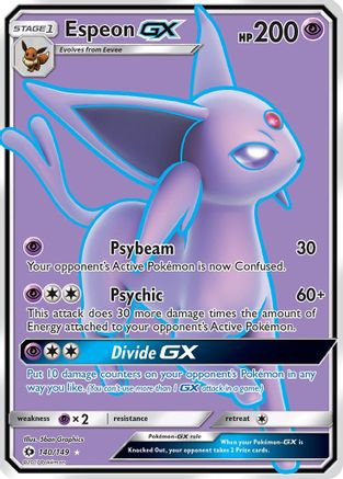 Espeon-GX 140/149 - Sun & Moon Pokemon Holofoil - Single Cards