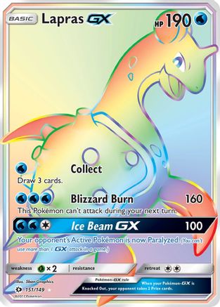 Lapras-GX 151/149 - Sun & Moon Pokemon Holofoil - Single Cards