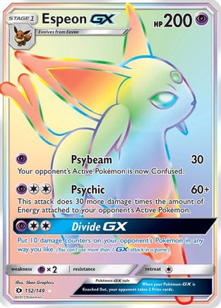 Espeon-GX 152/149 - Sun & Moon Pokemon Holofoil - Single Cards