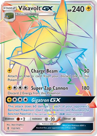 Vikavolt-GX 152/145 - Guardians Rising Pokemon Holofoil - Single Cards