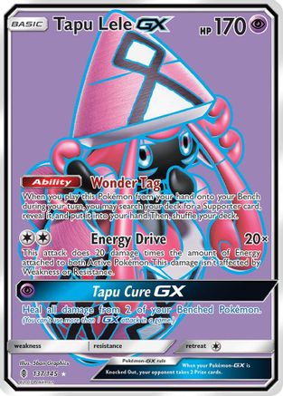 Tapu Lele-GX 137/145 - Guardians Rising Pokemon Holofoil - Single Cards