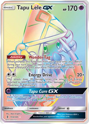 Tapu Lele-GX 155/145 - Guardians Rising Pokemon Holofoil - Single Cards