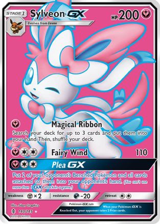 Sylveon-GX 140/145 - Guardians Rising Pokemon Holofoil - Single Cards