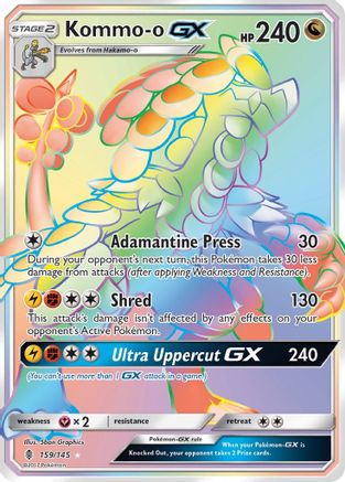 Kommo-o-GX 159/145 - Guardians Rising Pokemon Holofoil - Single Cards