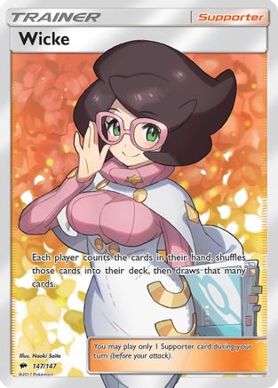 Wicke 147/147 - Burning Shadows Pokemon Holofoil - Single Cards