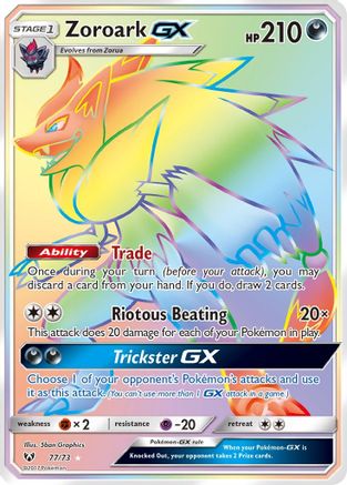 Zoroark-GX 77/73 - Shining Legends Pokemon Holofoil - Single Cards