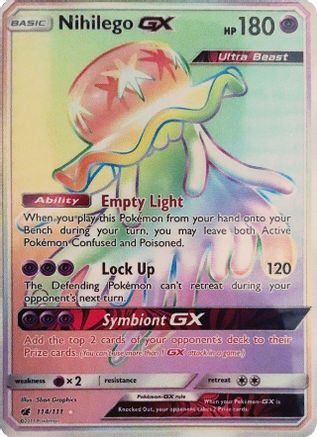 Nihilego-GX 114/111 - Crimson Invasion Pokemon Holofoil - Single Cards