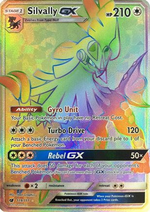 Silvally-GX 119/111 - Crimson Invasion Pokemon Holofoil - Single Cards
