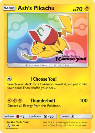 Ash's Pikachu - SM108 SM108/248 - SM Promos - Single Cards