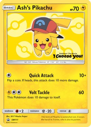 Ash's Pikachu - SM111 SM111/248 - SM Promos - Single Cards