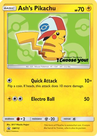 Ash's Pikachu - SM112 SM112/248 - SM Promos - Single Cards