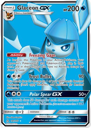 Glaceon-GX 141/156 - Ultra Prism Pokemon Holofoil - Single Cards