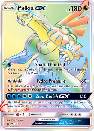 Palkia-GX 165/156 - Ultra Prism Pokemon Holofoil - Single Cards