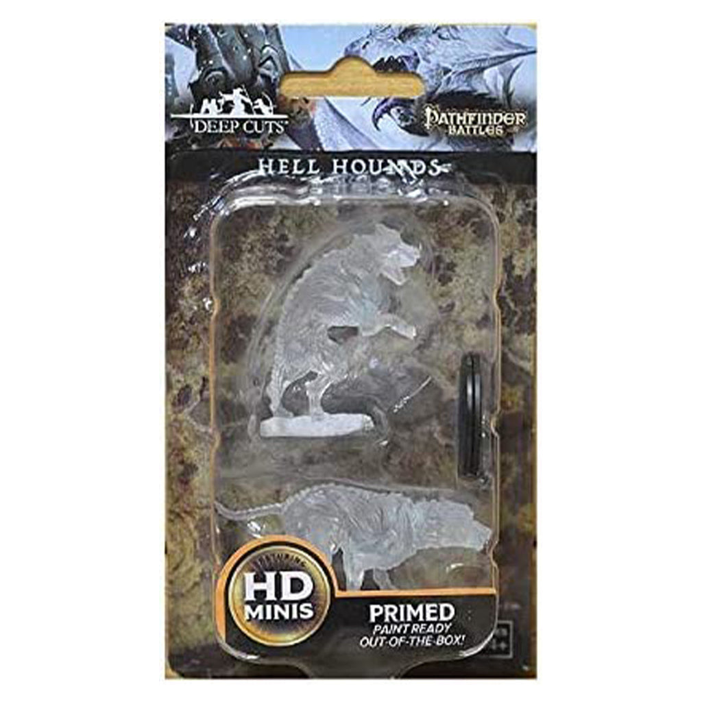 Pathfinder Deep Cuts Unpainted Miniatures Hell Hounds - Miniatures - 2