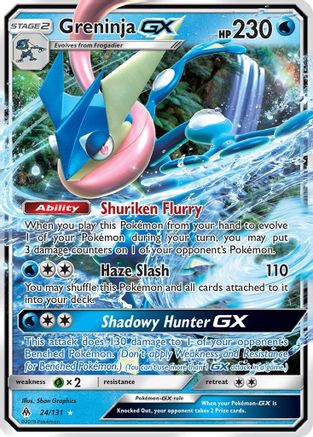 Greninja-GX 24/131 - Forbidden Light Pokemon Holofoil - Single Cards