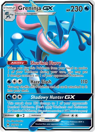 Greninja-GX 120/131 - Forbidden Light Pokemon Holofoil - Single Cards