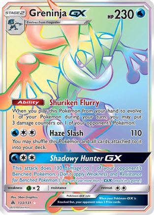 Greninja-GX 133/131 - Forbidden Light Pokemon Holofoil - Single Cards