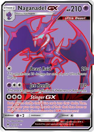 Naganadel-GX 121/131 - Forbidden Light Pokemon Holofoil - Single Cards