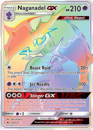 Naganadel-GX 134/131 - Forbidden Light Pokemon Holofoil - Single Cards