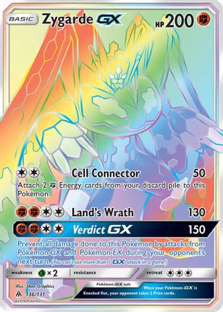 Zygarde-GX 136/131 - Forbidden Light Pokemon Holofoil - Single Cards