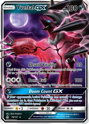 Yveltal-GX 79/131 - Forbidden Light Pokemon Holofoil - Single Cards