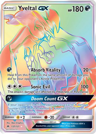 Yveltal-GX 137/131 - Forbidden Light Pokemon Holofoil - Single Cards