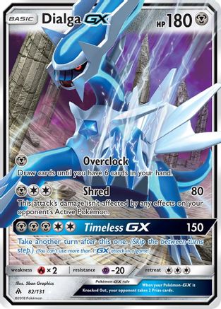 Dialga-GX 82/131 - Forbidden Light Pokemon Holofoil - Single Cards
