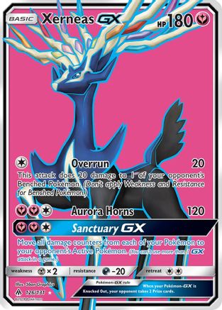 Xerneas-GX 126/131 - Forbidden Light Pokemon Holofoil - Single Cards
