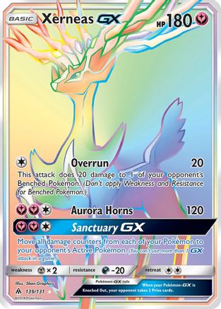 Xerneas-GX 139/131 - Forbidden Light Pokemon Holofoil - Single Cards