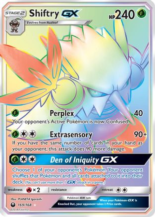 Shiftry-GX 169/168 - Celestial Storm Pokemon Holofoil - Single Cards