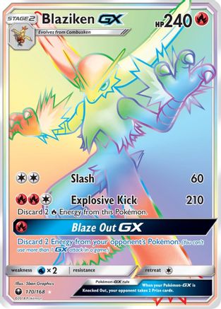 Blaziken-GX 170/168 - Celestial Storm Pokemon Holofoil - Single Cards
