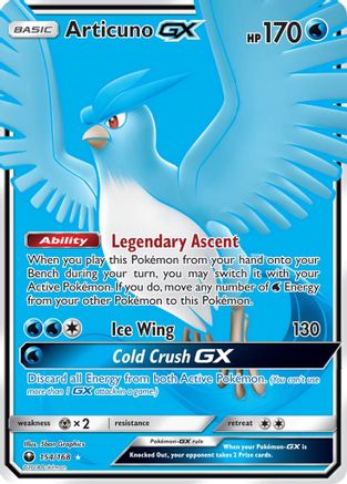 Articuno-GX 154/168 - Celestial Storm Pokemon Holofoil - Single Cards